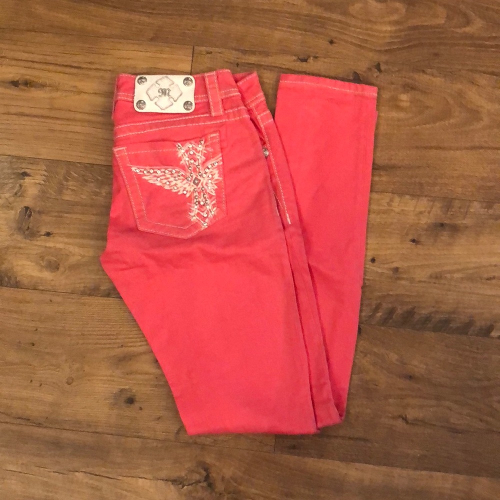 Miss Me coral skinny jeans